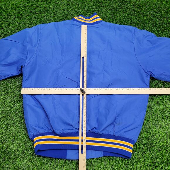 Vintage 70s Gun Club Bomber Jacket Medium 23x24 Blue - Picture 7 of 15